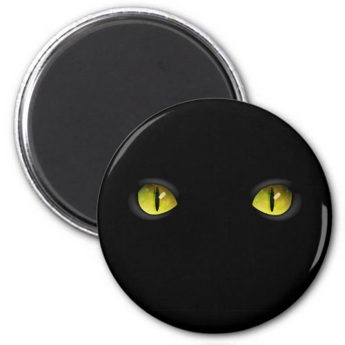 Glowing Black Cat Eyes in the Dark Magnet