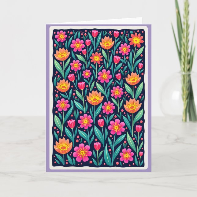 Glowing Blossom Mothers Day Card (Front)