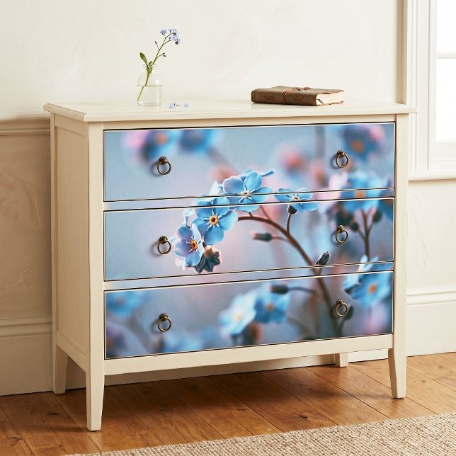 Glowing Blue Ethereal Forget-Me-Not Decoupage Tissue Paper (Creator Uploaded)