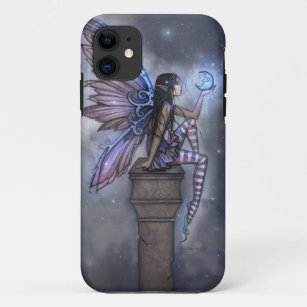 Glowing Blue Fairy and Blue Moon iPhone 5 Case