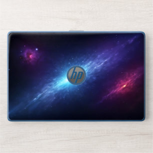 Glowing Blue Galaxy Nebula Sci-Fi Space HP Laptop Skin