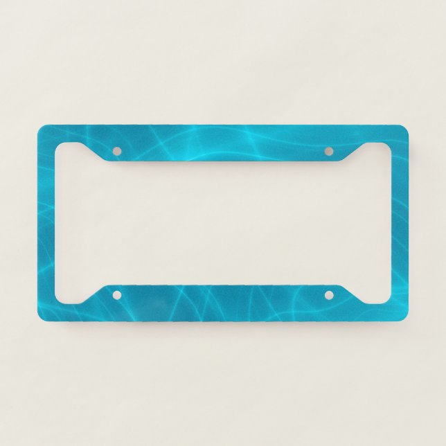Glowing Blue Rays  License Plate Frame (Front)