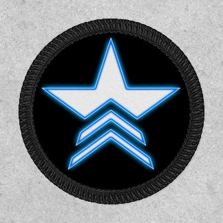 Glowing Blue Star Commander Patch