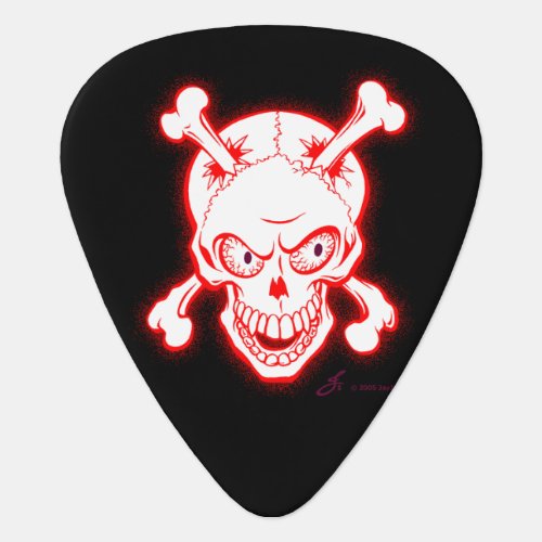 Glowing Bonehead Skull Guitar Pick