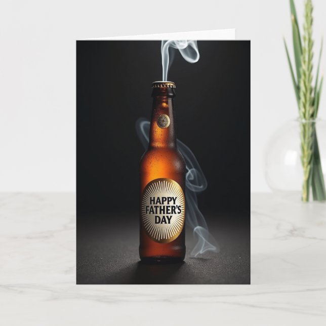 Glowing Bottle Fathers Day Card (Front)