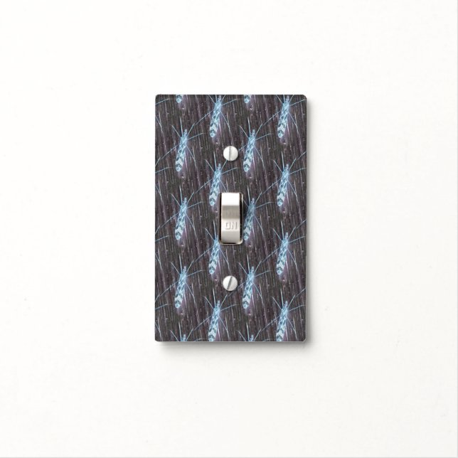 Glowing Bug Nature Art Light Switch Cover (In Situ)