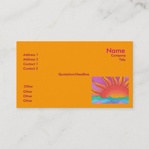 Customizable Glowing Business Card Template
