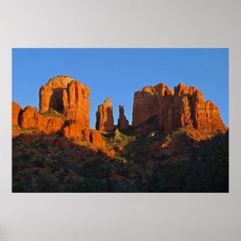 Glowing Cathedral Rock 1513 Poster by SedonaPosters at Zazzle