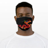 Glowing Chinese Parade Dragon Adult Cloth Face Mask (Worn)