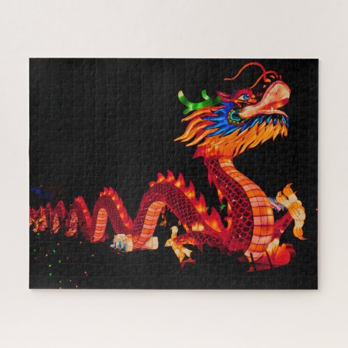 Glowing Chinese Parade Dragon Jigsaw Puzzle