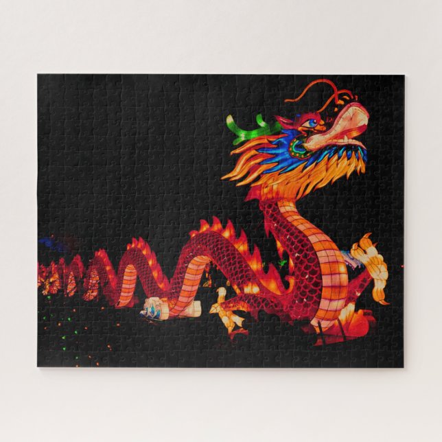 Glowing Chinese Parade Dragon Jigsaw Puzzle (Horizontal)