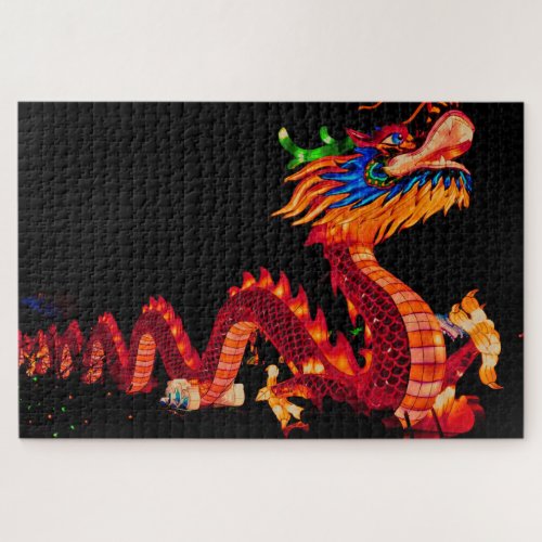 Glowing Chinese Parade Dragon Jigsaw Puzzle