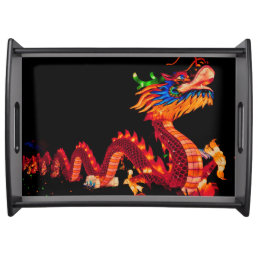 Glowing Chinese Parade Dragon Serving Tray