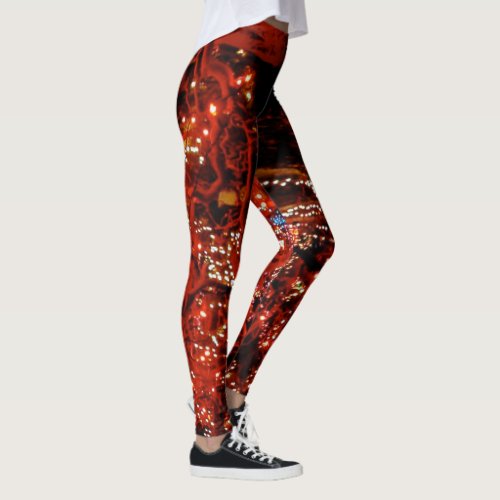 Glowing Christmas Lights Stylish Leggings