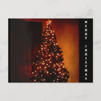 Glowing Christmas Tree Holiday Postcard