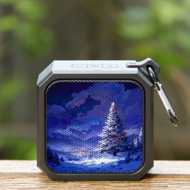 Glowing Christmas Tree Snowy Mountain Landscape Bluetooth Speaker (Insitu(Outdoor))
