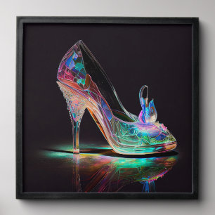 Glowing Cinderella Glass Slipper Peel And Stick Photo Tile