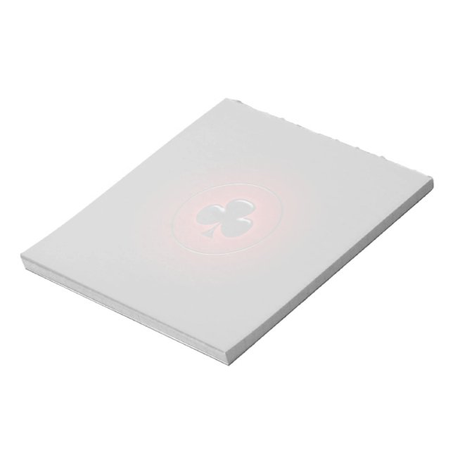 Glowing club card suit notepad (Rotated)
