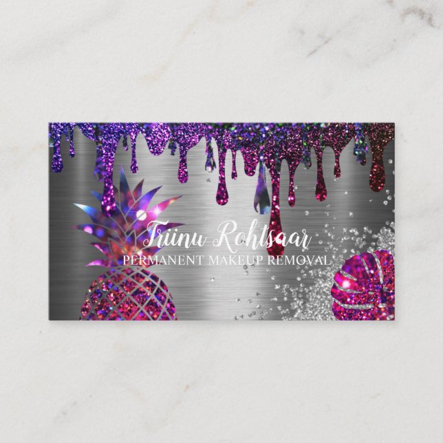 Glowing Confidence Permanent Makeup Business Card (Front)