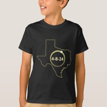 Glowing Corona Texas Total Solar Eclipse 2024 T-shirt by judgeart at Zazzle
