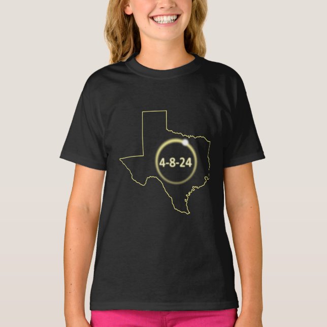 Glowing Corona Texas Total Solar Eclipse 2024 T-Shirt (Front)