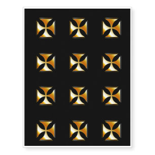 Glowing Cross Pattee symbol (Christianity) Temporary Tattoos