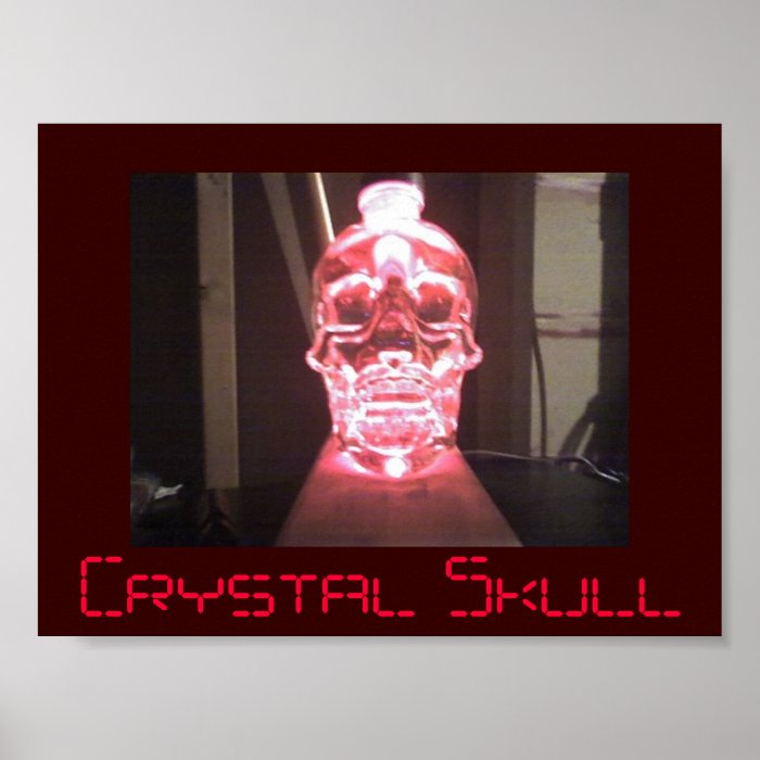 Glowing Crystal Skull Print