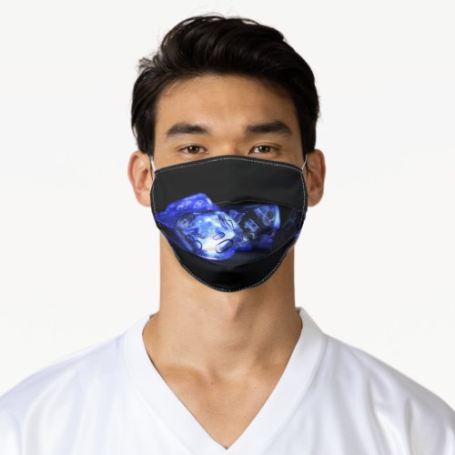 Glowing D20  PnP Tabletop Role Player Dice Adult Cloth Face Mask