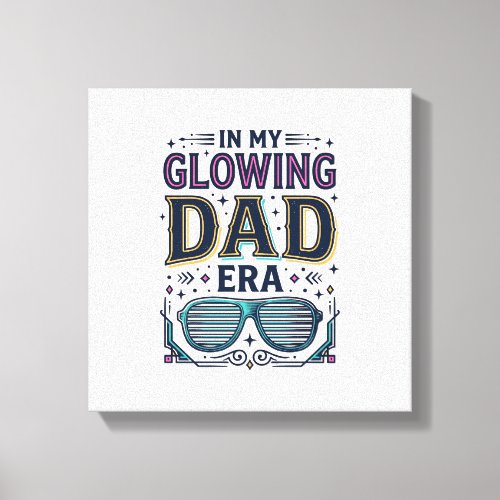 Glowing Dad Era Retro Neon Sunglasses Shirt_1 Canvas Print
