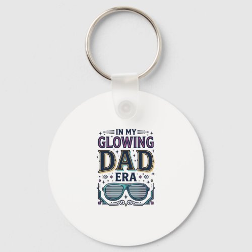 Glowing Dad Era Retro Neon Sunglasses Shirt_1 Keychain