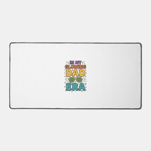 Glowing Dad Era Retro Sunglasses Dad Shirt Design_ Desk Mat