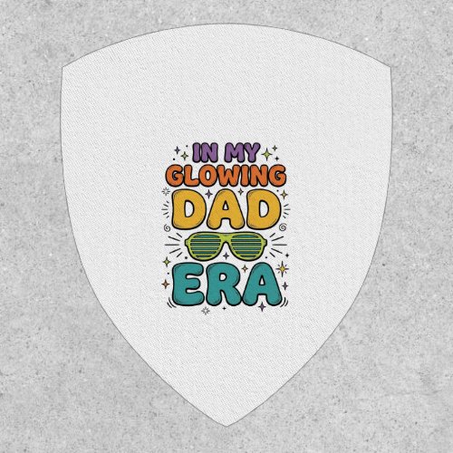 Glowing Dad Era Retro Sunglasses Dad Shirt Design_ Patch