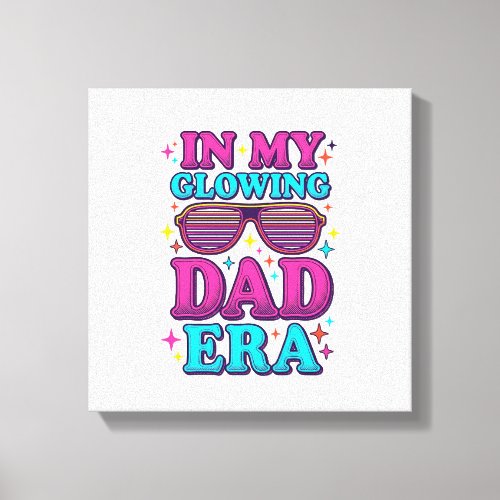 Glowing Dad Era Vintage Engraving Shirt Design_1 Canvas Print