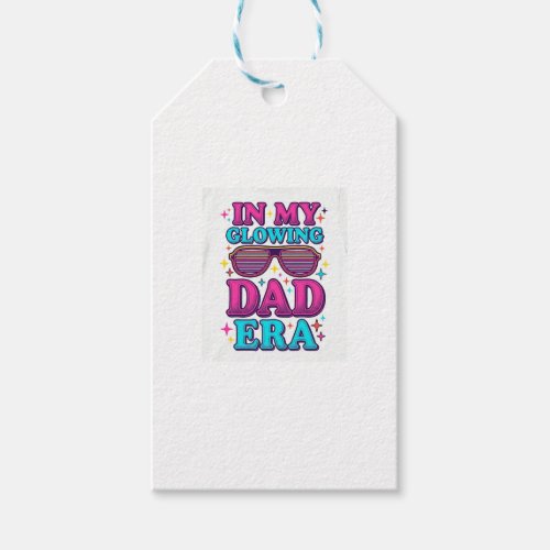 Glowing Dad Era Vintage Engraving Shirt Design_1 Gift Tags
