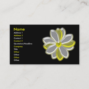 Glowing Daisy Flower Customizable Business Card