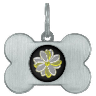 Glowing Daisy Flower Pet Tag