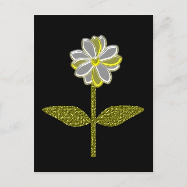 Glowing Daisy Flower Postcard (Front)