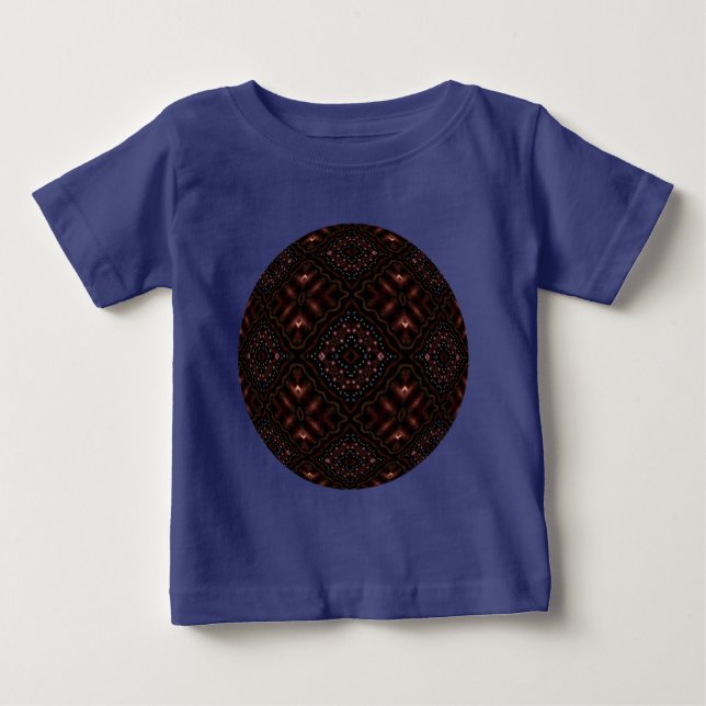 Glowing Darkness Kaleidoscope Mandala Baby T-Shirt (Front)