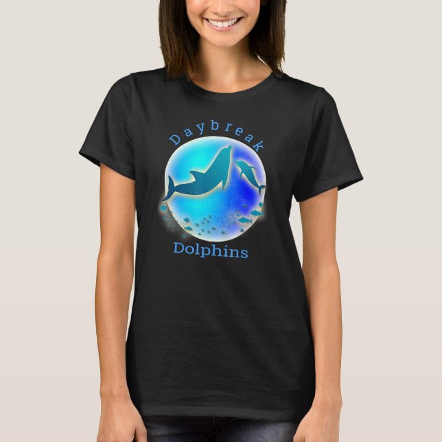 Glowing Dolphins Daybreak Elementary School Ut Spi T-Shirt (Front)