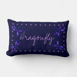 Glowing Dragonflies 2-Sided Pillow (blue)