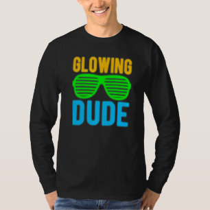 Glowing Dude party 80s vintage retro colourful 1 T-Shirt