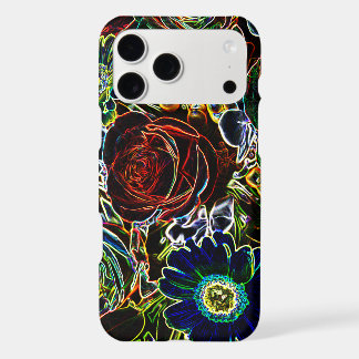 Glowing Edged Colorful Flower Bouquet iPhone 17 Pro Max Case