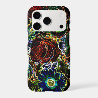 Glowing Edged Colorful Flower Bouquet iPhone 17 Pro Case