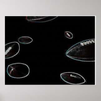 Glowing Effect Football Poster