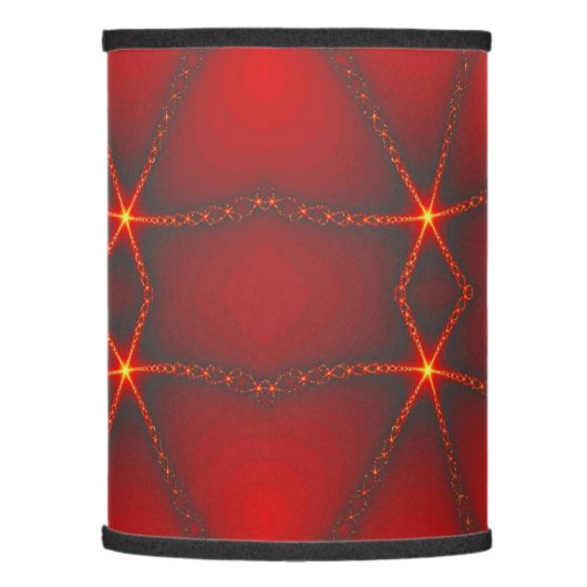 Glowing Energy- Red Black Abstract Home Decor Lamp Shade (Left)