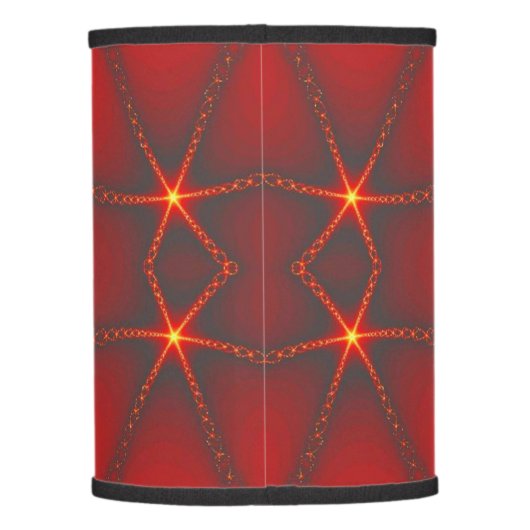Glowing Energy- Red Black Abstract Home Decor Lamp Shade (Back)