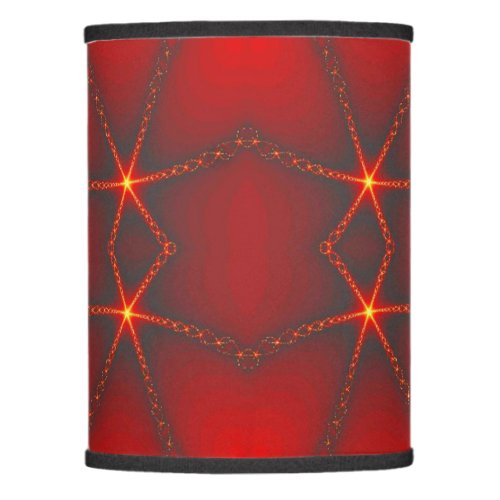 Glowing Energy_ Red Black Abstract Home Decor Lamp Shade