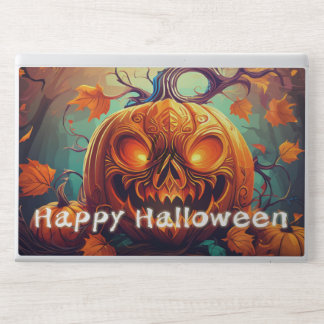 Glowing Eyes Jack-o-Lantern Halloween Art HP Laptop Skin