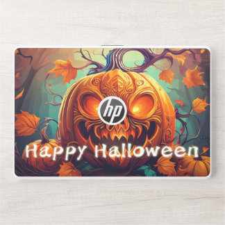 Glowing Eyes Jack-o-Lantern Halloween Art HP Laptop Skin