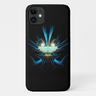 Glowing Eyes Luminous Blue Creature  iPhone 11 Case